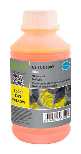 чернила Cactus Un500Y желтый (500мл) для Epson/Canon/HP/Brother Ecotank