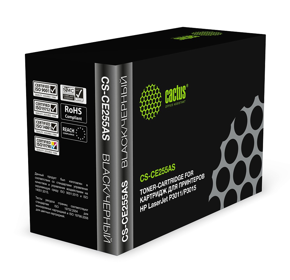 лазерный Cactus 255A черный (6000стр.) для HP LJ P3011/P3015 лазерный Cactus 255A черный (6000стр.) для HP LJ P3011/P3015