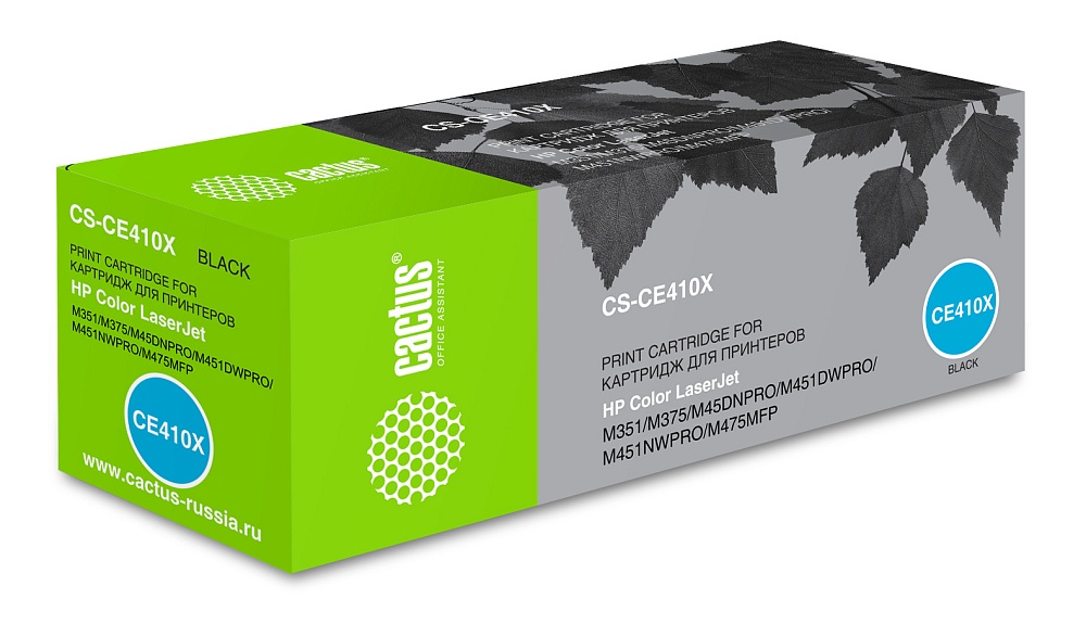 лазерный Cactus 410X черный (4000стр.) для HP CLJ Pro 300/M351/M451/M375/M475