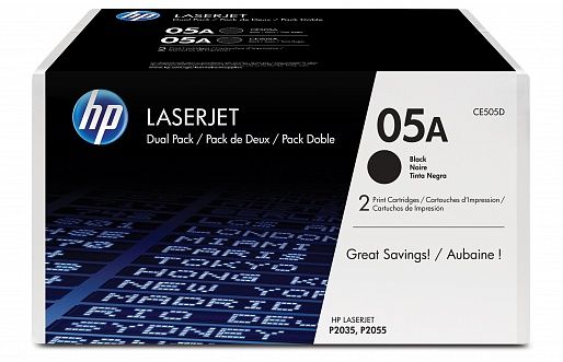 HP 2-pack 05A black (CE505D)
