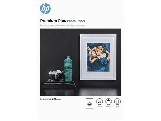 HP Фотобумага Глянцевая, 300 г/м2, A4 20л.