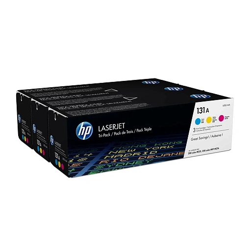 HP 131A CYM Tri-Pack Laserjet Toner Cartridge
