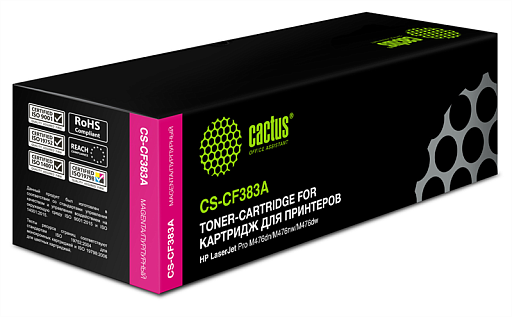 Картридж лазерный Cactus 383A пурпурный (2700стр.) для HP LJ Pro M476dn/M476nw/M476dw Картридж лазерный Cactus 383A пурпурный (2700стр.) для HP LJ Pro M476dn/M476nw/M476dw