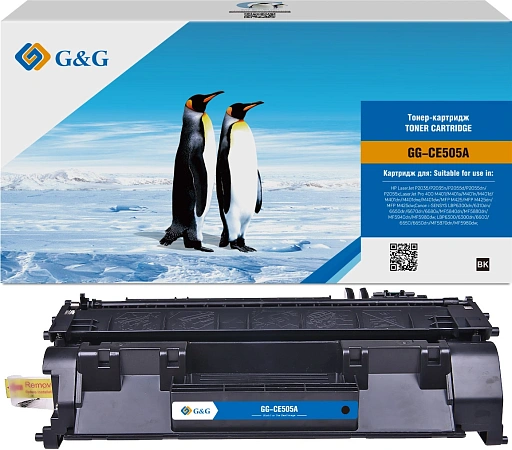 лазерный G&G 505A черный (2300стр.) для HP LaserJet P2035, P2035n, P2055d, P2055dn, P2055x; LaserJet Pro 400 M401, M401a, M401n, M401d, M401dn, M401dne, M401dw, MFP M425, MFP M425dn, MFP M425dw Canon i-SENSYS LBP6300dn, 6310dn, 665