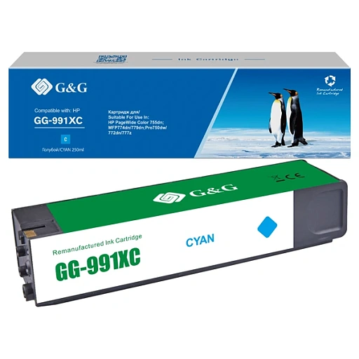 cтруйный G&G 991X голубой (16 000 стр.) для HP PageWide Managed