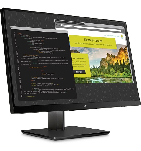 HP Z24nf G2 регулировка по высоте 23.8" (1920x1080, 16:9, IPS, 250 cd/m2, 1000:1, 5ms, 178°/178°, HDMI, VGA, DP, USB 3.0x3, anti-glare, height, tilt, swivel, pivot, Black)