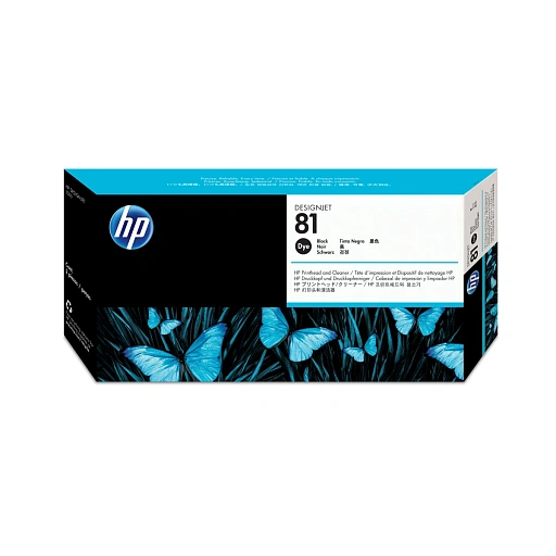 HP 81 Black Dye Printhead and Printhead Cleaner