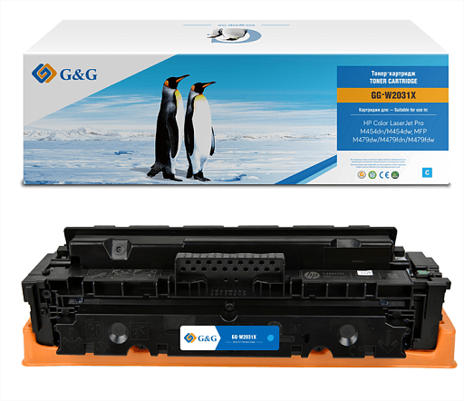 Лазерный G&G 415X Голубой (6000стр.) для HP LJ M454/MFP M479