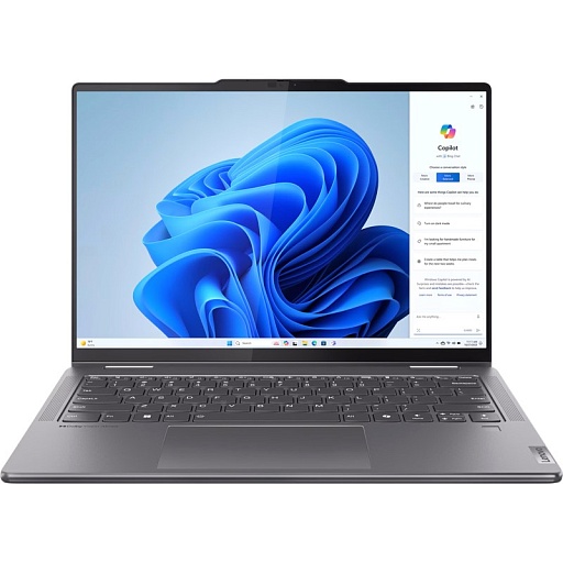 Lenovo Yoga 7 2-in-1 14AHP9 14"(1920x1200 IPS)/Touch/AMD Ryzen 7 8840HS(3.3Ghz)/16384Mb/1024PCISSDGb/noDVD/Int:AMD Radeon 780M/Cam/BT/WiFi/71WHr/war 1y/1.49kg/storm grey/Win11Home + 65W, Pen, RU kbd