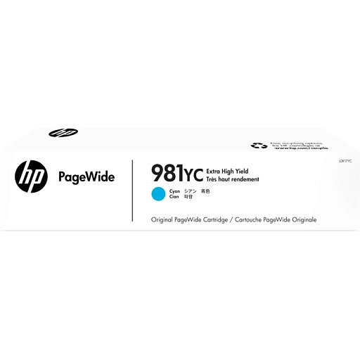 HP 981YC Cyan Contract PageWide Crtg