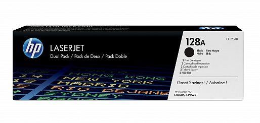 HP 128A black 2-pack (CE320AD)