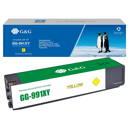 струйный G&G 991X желтый (16 000 стр.) для HP PageWide Managed