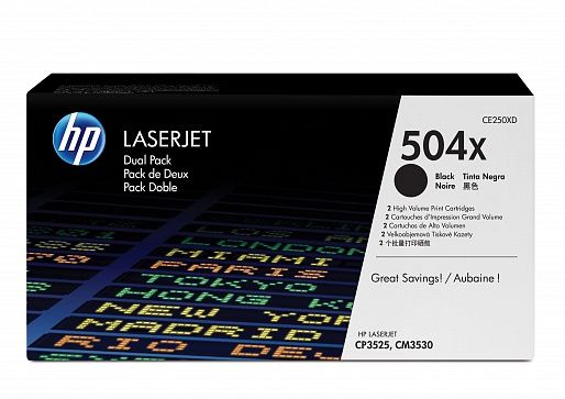 HP 504X black 2-pack