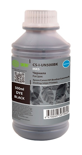 чернила Cactus Un500BK черный (500мл) для Epson/Canon/HP/Brother Ecotank