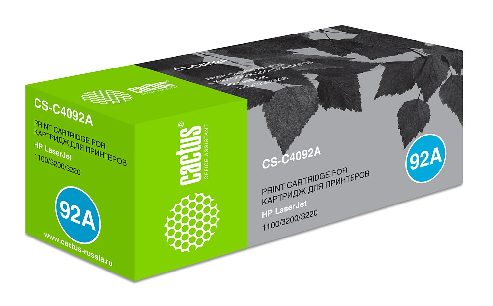 лазерный Cactus C4092A черный (2500стр.) для HP LJ 1100/3200/3220