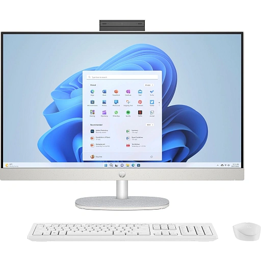 HP 27-cr1022ci NT 27" FHD(1920x1080) Intel Ultra7-125U, 16GB DDR5 5600 (1x16GB), SSD 512Gb,  Intel Internal Graphics, noDVD, kbd(rus)&mouse wireless, HD Webcam, Shell White, Windows 11 Plus SL, 1Y Wty