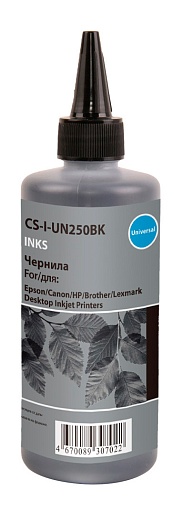 чернила Cactus Un250BK черный (250мл) для Epson/Canon/HP/Brother Ecotank