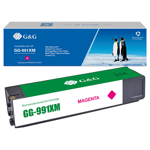 струйный G&G 991X пурпурный (16 000 стр.) для HP PageWide Managed