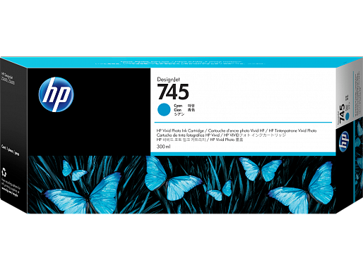HP 745 Cyan 300 ml (F9K03A)