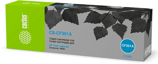 лазерный Cactus CF301A голубой (32000стр.) для HP CLJ Ent M880/M880z/M880z+