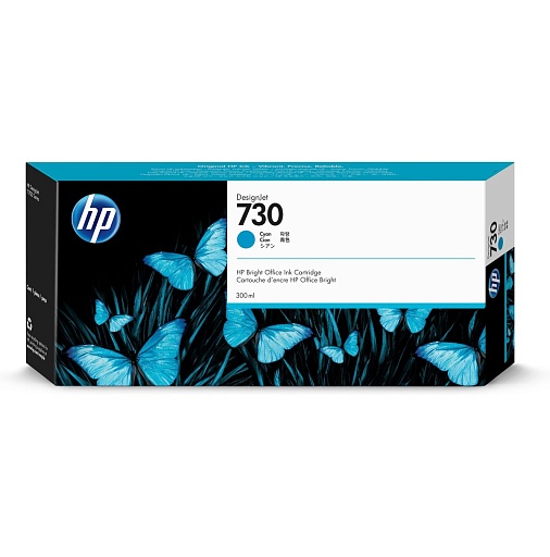 Картридж HP 730 струйный голубой (300 мл)